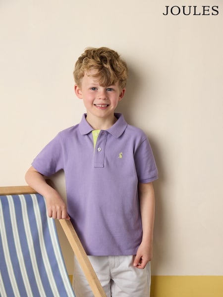 Joules Woody Purple Cotton Pique Polo Shirt (E55787) | R$ 140 - R$ 180
