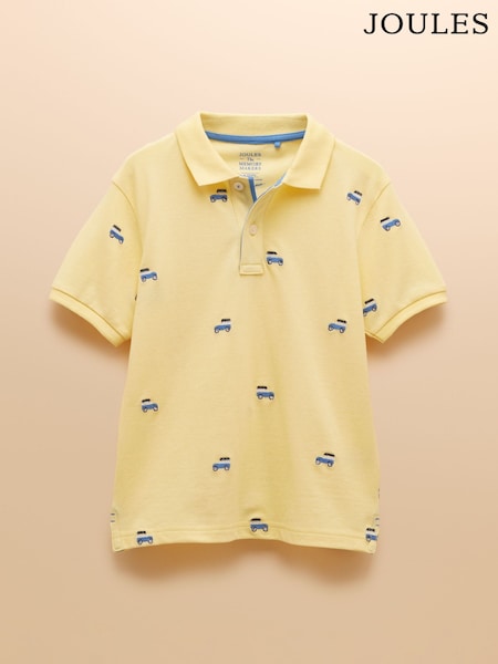 Joules Woody Yellow Cotton Pique Polo Shirt (E55792) | R$ 160 - R$ 180