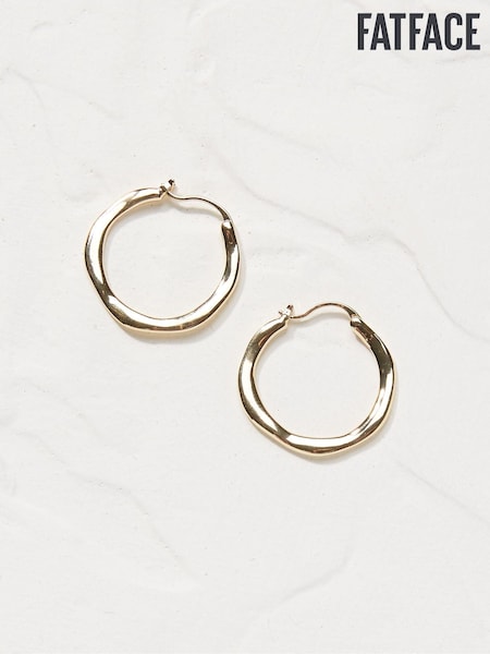 Kultainen/kullanvärinen - FATFACE Hammered Hoops (E55862) | €20