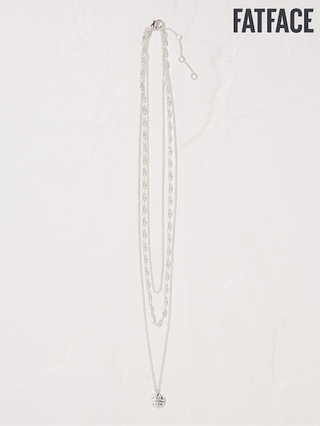 FatFace Silver Tone Stacked Necklace (E55868) | €13