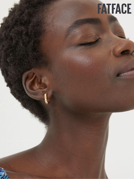 FatFace Tone Oval Huggy Hoop Earrings (E55928) | ‏53‏₪