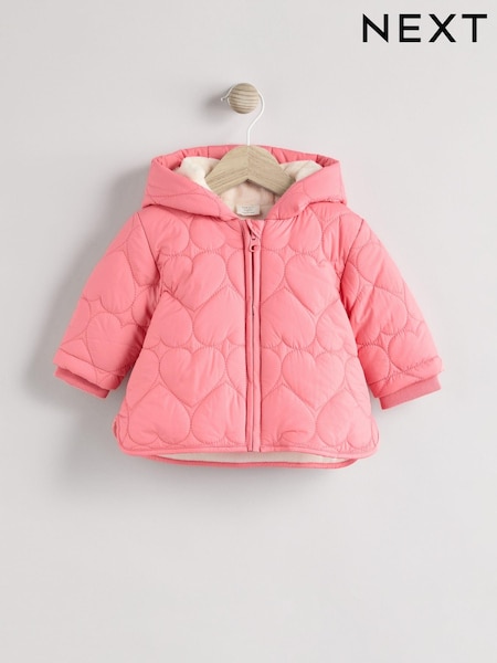 Vaaleanpunainen Sydän - Quilted Baby Coat (0mths-2yrs) (E55981) | €34 - €37