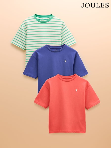 Verde multicolor - Joules Let's Go Pack of Three T-Shirts (E56227) | 34 € - 42 €
