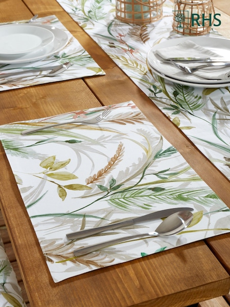 RHS Natural Ornamental Grasses Outdoor 100% Cotton Placemats  2-Pack (E56246) | €27