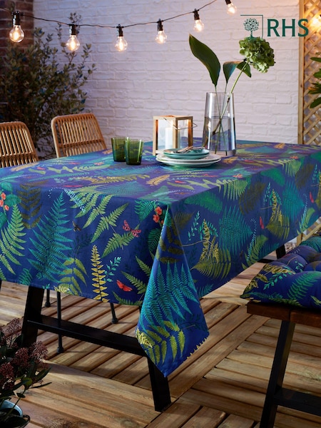 RHS Natural Woodland Fern Outdoor 100% Cotton Table Cloth (E56253) | €68