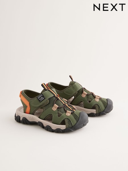 Khaki Green Standard Fit (F) Bumptoe Trekker Sandals (E56493) | €31 - €34