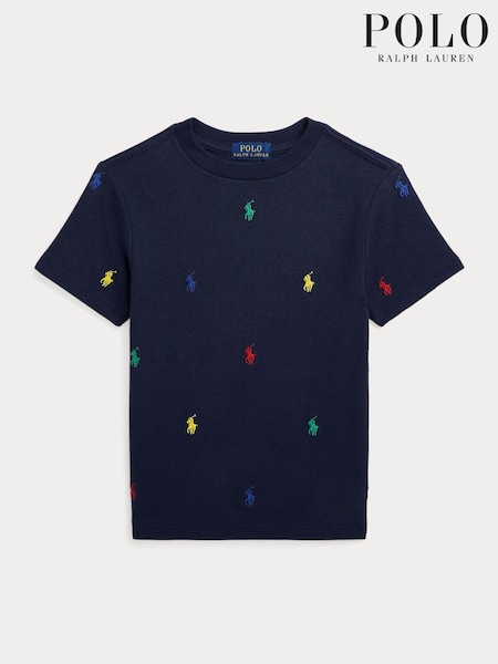 Polo Ralph Lauren Boy Polo Pony All Over Print 100% Cotton T-Shirt (E56511) | €37