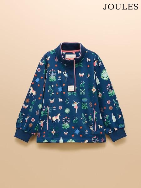 Azul marino - Joules Girls' Burnham Funnel Neck Sweatshirt (E56513) | 37 € - 41 €