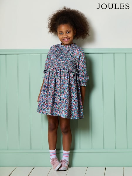 הדפס צבעוני - Joules Girls' Gracie Printed Jersey Dress (E56515) | ‏121‏₪ - ‏136‏ ₪