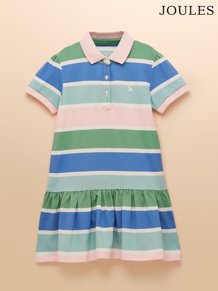 Joules Orla Multi Short Sleeve Polo Shirt Dress (E56521) | R$ 235 - R$ 295