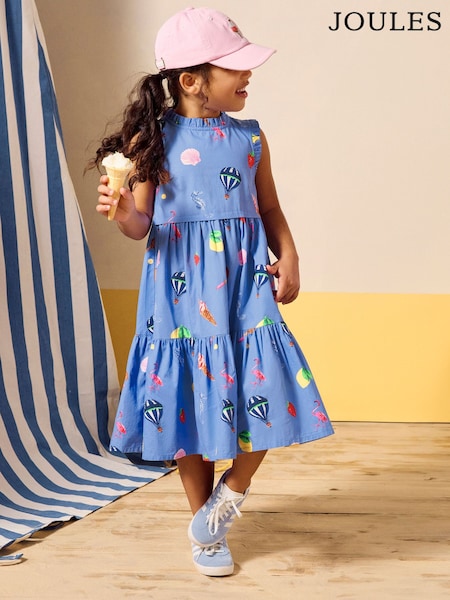 Albastru - Rochie midi țesută Joules Poppie (E56522) | 253 LEI - 298 LEI