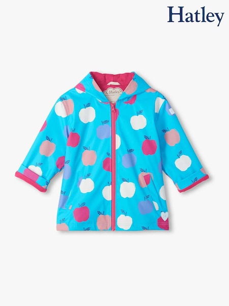 Blau - Hatley Apple Orchard Colour Change Raincoat