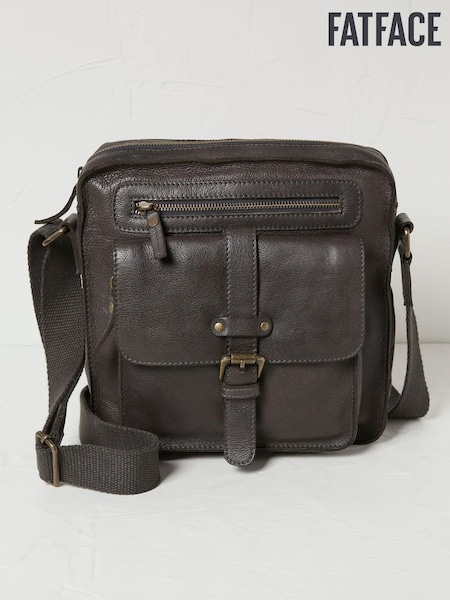 FatFace Bramdean Grey Leather Crossbody Bag (E56683) | €66