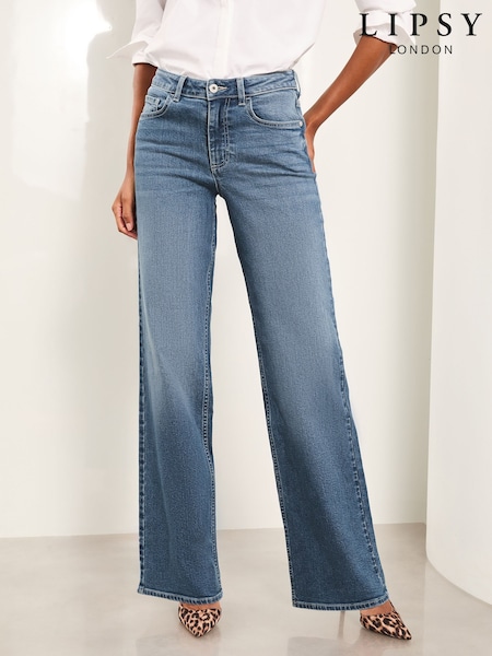 Lipsy Authentic Blue Mid Rise Wide Leg Jeans (E57151) | INR 5,535