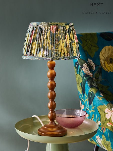 Clarke and Clarke Green Giverny Cetara Bobbin Table Lamp (E57168) | €74
