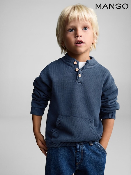 Mango Blue 100% Cotton Hossegor Sweater (E57178) | €29