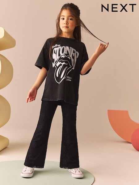 Black Lace Flare Trousers (3-16yrs) (E57211) | €8.50 - €12.50