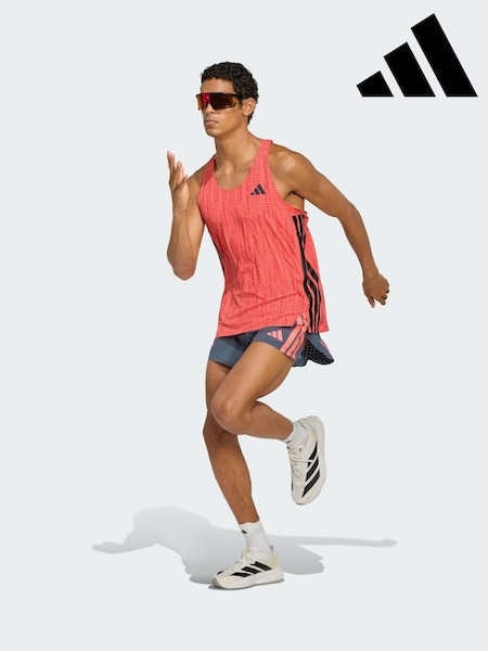 Pink - Regular Adidas Adizero Running Tank Top