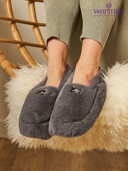 Warmies Grey Heatable Luxury Boot Slippers (E57296) | €36