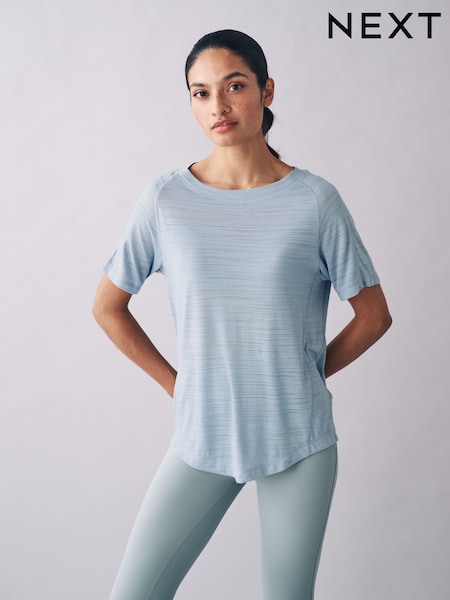 Blue Crew Neck Lightweight Short Sleeve T-Shirt (E57535) | €8