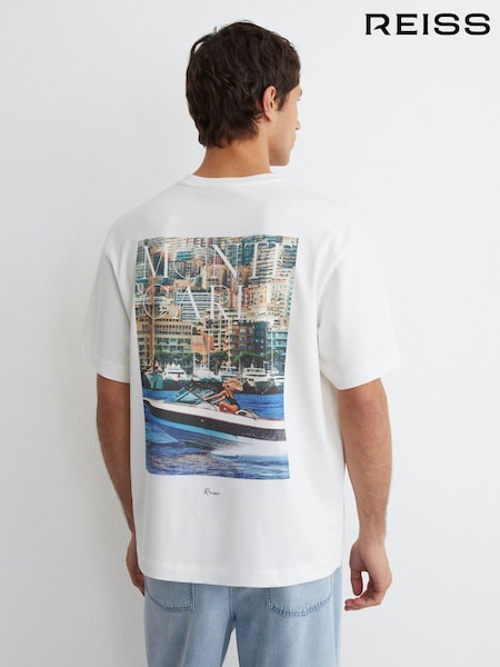 Bela - Regular Reiss Monte Cotton Monte Carlo-print Relaxed-fit T-shirt