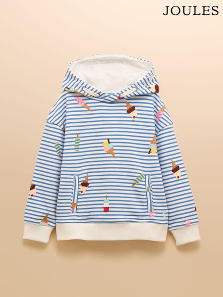 Joules Beachside Blue Overhead Hoodie (E58060) | R$ 255 - R$ 285
