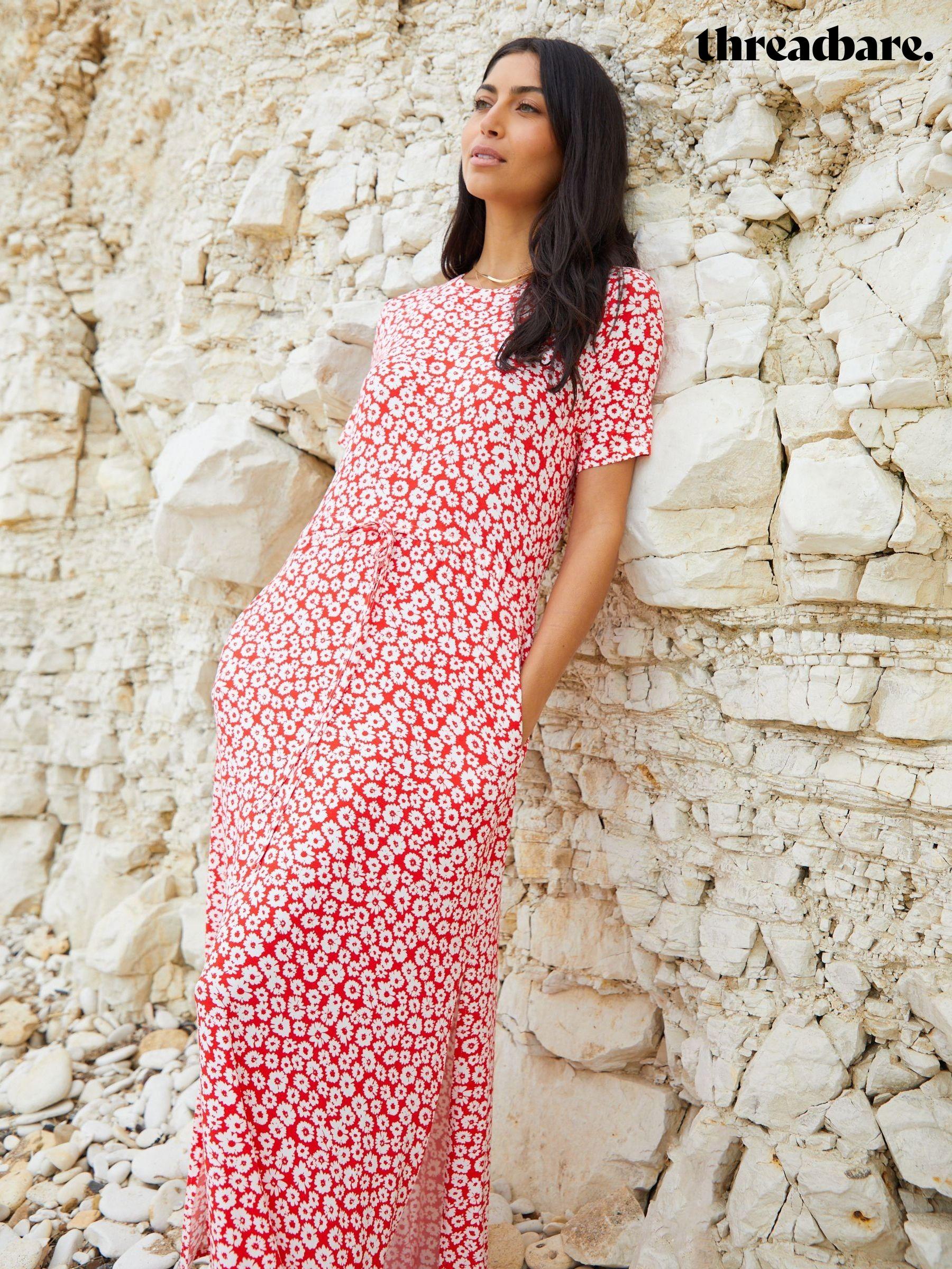 Women s Red Summer Dresses Floral Printed Dresses Next USA