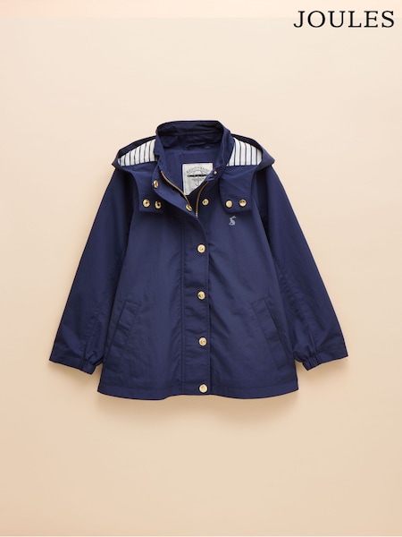 Donkerblauw - Joules Meadow waterafstotende regenjas met capuchon voor meisjes (E58316) | € 60 - € 69