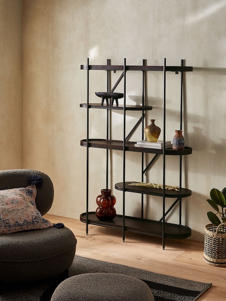 French Connection Dark Mango Wood Kala Shelving Unit (E58562) | €946