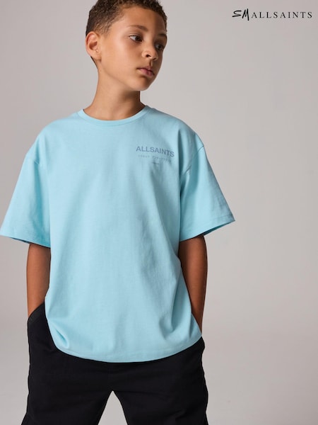 Albastru - Tricou smALLSAINTS Larg Underground Crew 100% bumbac (E58836) | 98 LEI - 116 LEI