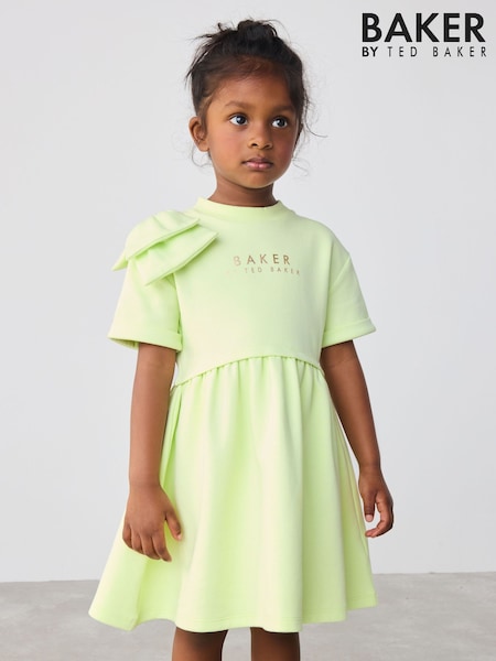 Verde lămâie - Baker by Ted Baker Rochie cu arc pe umăr (E58858) | 209 LEI - 261 LEI