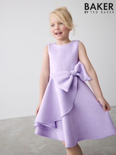 Baker by Ted Baker Bow Detail Embossed Scuba Dress (E58888) | €63 - €74