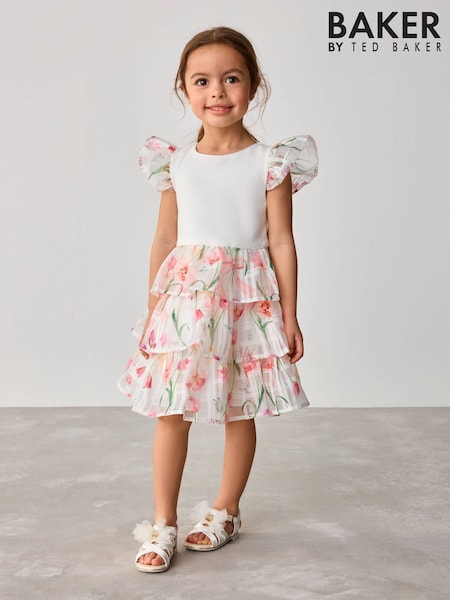 متعدد الألوان - Baker By Ted Baker Multi Burnout Floral Mockable Dress (E58891) | ‏281 ر.س.‏ - ‏315 ر.س.‏