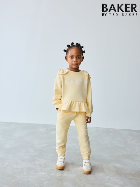Baker by Ted Baker Satin Bow Sleeve Sweater and Joggers Set 2 Piece (E58897) | R$ 345 - R$ 375