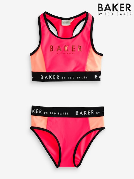 Baker by Ted Baker Pink Colour Block Bikini (E58913) | €32 - €37