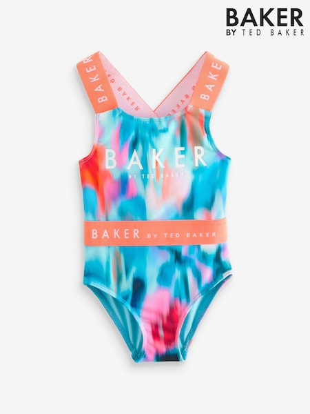 Baker by Ted Baker Blue Tie-Dye Swimsuit (E58933) | AED132 - AED167
