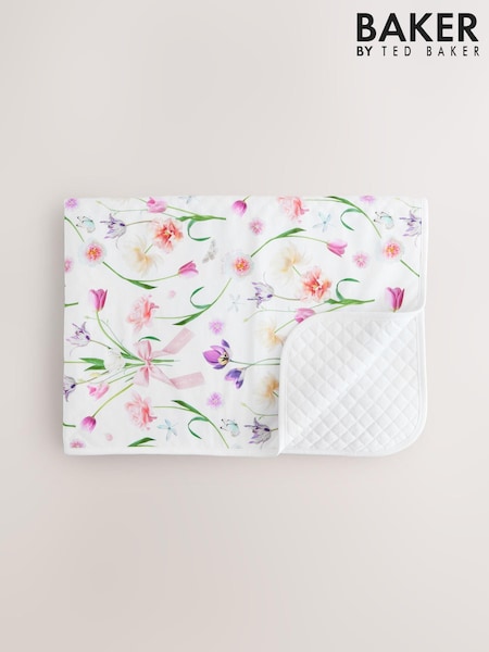 Baker by Ted Baker All Over Floral Print 100% Cotton Blanket (E58945) | €43