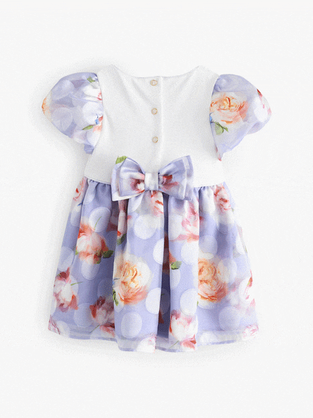 Sininen - Baker by Ted Baker Multi Polttopaino/polttopainettu Kukallinen Mockable Mekko (E58946) | €55 - €63