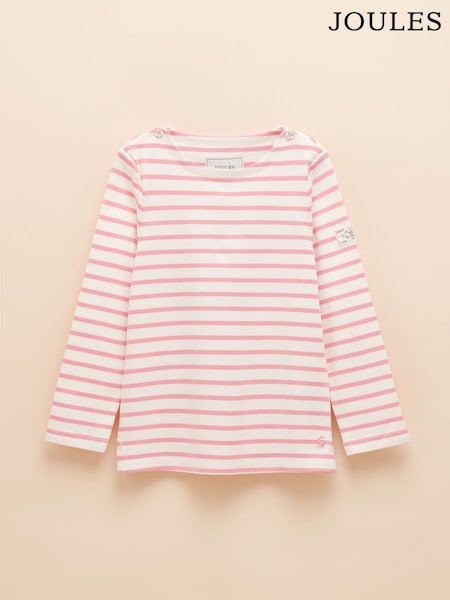 Joules Girls' Harbour Pink Long Sleeve Jersey Top (E59010) | 841 UAH - 1,081 UAH