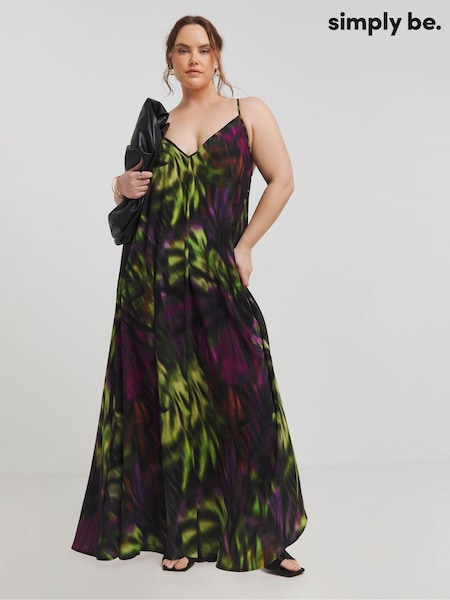 Simply Be Green Trapeze Maxi Dress (E59124) | €27
