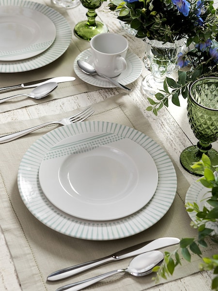 Tramontina White and Blue Monocroma 20 Piece Dinner Set (E59246) | €224