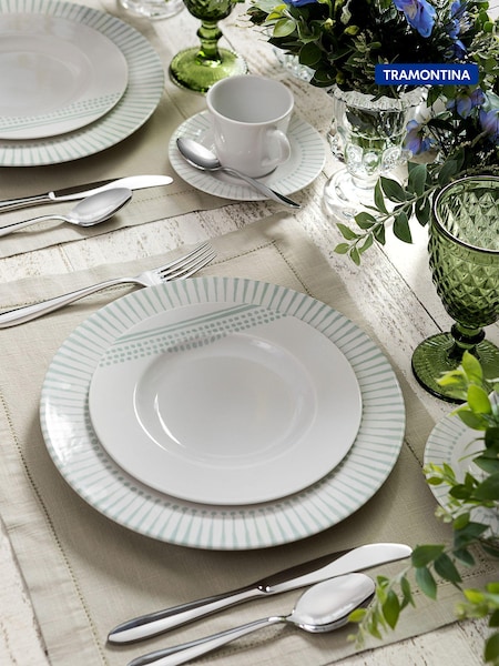 Tramontina White and Green Monocroma 12 Piece Dinner Set (E59250) | €136