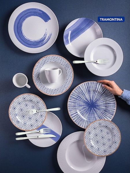 Tramontina Blue and White Abstratta 20 Piece Dinner Set (E59252) | €225