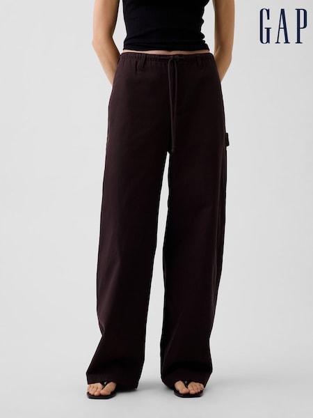 Dunkelbraun - Gap Easy Barrel Cargo Trousers