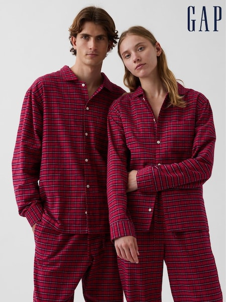 Karos, Rot/Schwarz - Gap Softest Flannel Pyjamas Top