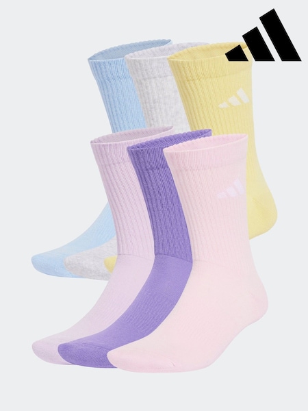 Violetti - adidas New Logo Crew Socks 6 Pack (E59480) | €32