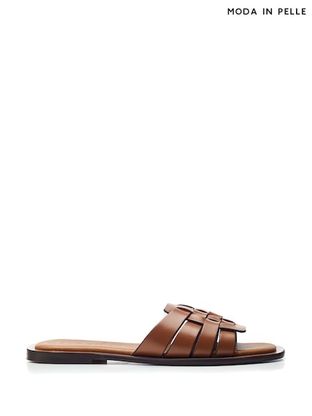 Moda in Pelle SH Athol Woven Vamp Flat Mule Sandals (E59849) | AED460