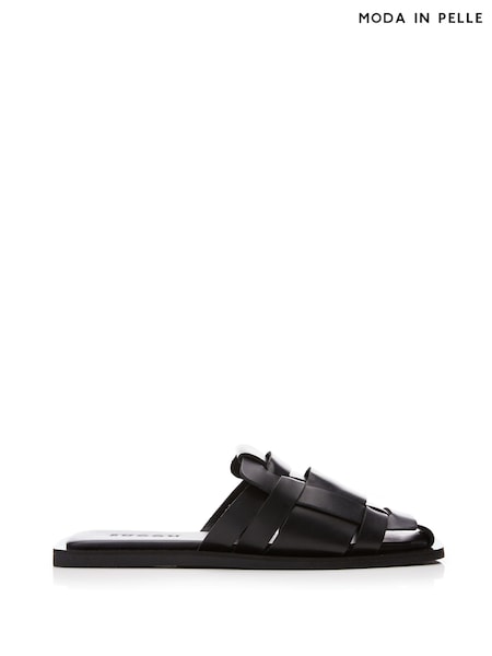 Moda in Pelle SH Akari Flat, Square Toe Woven Vamp Slides (E59850) | €113