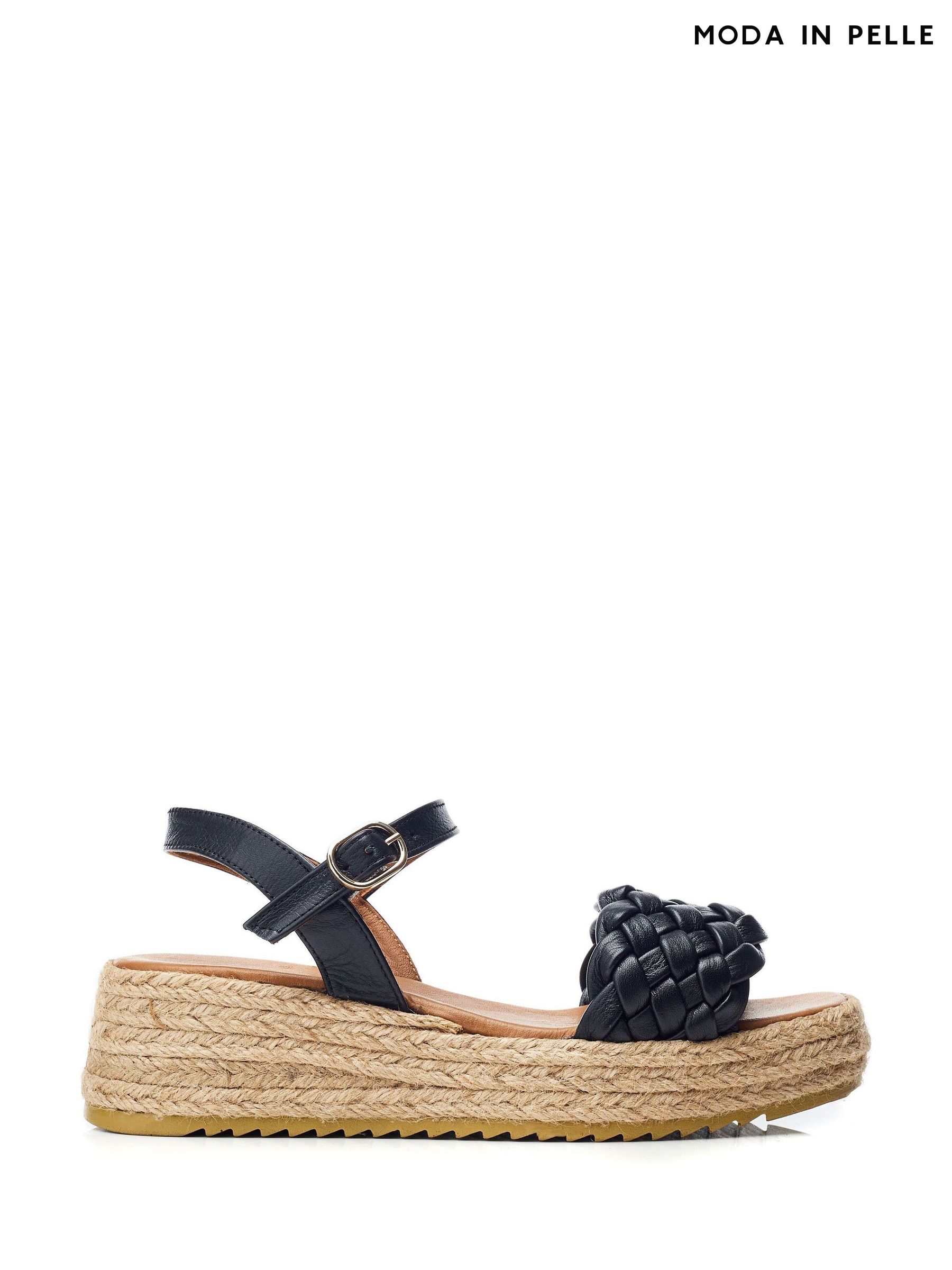 Flat black espadrille sandals discount
