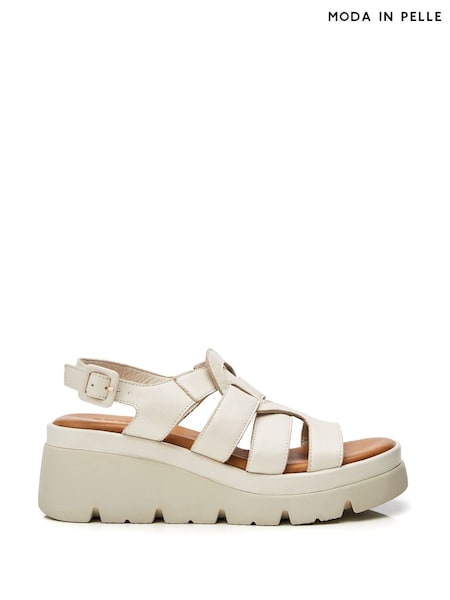 Moda in Pelle SH Strake T-Strap Fisherman Sandals on Medium  Wedges (E59864) | OMR29